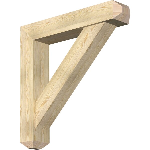 Ekena Millwork Traditional Craftsman Rough Sawn Bracket w/ Offset Brace, Douglas Fir, 8"W x 42"D x 42"H BKT0806X42X42TRA04RDF - main